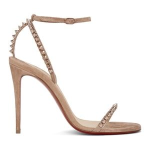 CHRISTIAN LOUBOUTIN So Me Spike Red Sole Sandals size 40